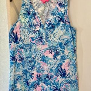 Lilly Pulitzer Blue and Pink Patterned Dress